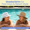 image:imageFunky Junque Sun Hats for Women Wide Brim Straw Panama Fedora Hat UPF 50 Packable Beach Hat for Summer amp VacationOpen Weave  White
