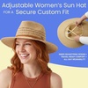 image:imageFunky Junque Sun Hats for Women Wide Brim Straw Panama Fedora Hat UPF 50 Packable Beach Hat for Summer amp VacationSuede Rope Trim  Natural Mix