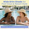 image:imageFunky Junque Sun Hats for Women Wide Brim Straw Panama Fedora Hat UPF 50 Packable Beach Hat for Summer amp VacationSuede Rope Trim  Natural Mix