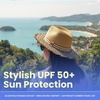 image:imageFunky Junque Sun Hats for Women Wide Brim UPF 50 Packable Fedora Beach Summer Travel HatFrayed Edge  Natural