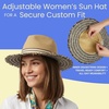 image:imageFunky Junque Sun Hats for Women Wide Brim UPF 50 Packable Fedora Beach Summer Travel HatFrayed Edge  Natural