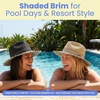 image:imageFunky Junque Sun Hats for Women Wide Brim UPF 50 Packable Fedora Beach Summer Travel HatFrayed Edge  Natural