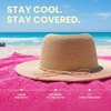 image:imageFunky Junque Sun Hats for Women Wide Brim UPF 50 Packable Fedora Beach Summer Travel HatMetallic Woven  Multi Beige