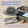 image:imageFunky Junque Sun Hats for Women Wide Brim UPF 50 Packable Fedora Beach Summer Travel HatMetallic Woven  Multi Black