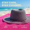 image:imageFunky Junque Sun Hats for Women Wide Brim UPF 50 Packable Fedora Beach Summer Travel HatMetallic Woven  Multi Black