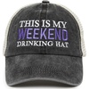 image:imageFunky Junque This is My Drinking Mesh Trucker Hat  Lightweight Cotton Cap with Sun Protection Golf Beach and Casual Casual Caps for WomenThis is My Drinking Hat  Weekend