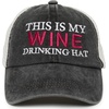 image:imageFunky Junque This is My Drinking Mesh Trucker Hat  Lightweight Cotton Cap with Sun Protection Golf Beach and Casual Casual Caps for WomenThis is My Drinking Hat  Wine
