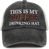 image:imageFunky Junque This is My Drinking Mesh Trucker Hat  Lightweight Cotton Cap with Sun Protection Golf Beach and Casual Casual Caps for WomenThis is My Drinking Hat  Coffee