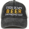 image:imageFunky Junque This is My Drinking Mesh Trucker Hat  Lightweight Cotton Cap with Sun Protection Golf Beach and Casual Casual Caps for WomenThis is My Drinking Hat  Beer