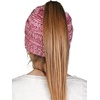 image:imageFunky Junque Toddler Girl Ponytail Beanie  Girls Winter Hat Messy Bun Pony Tail Beanies Ages 27 Warm Knit Cap Stretch Fit4 Tone Mix  Light Pink  Fuchsia  Ivory  Burgundy
