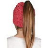 image:imageFunky Junque Toddler Girl Ponytail Beanie  Girls Winter Hat Messy Bun Pony Tail Beanies Ages 27 Warm Knit Cap Stretch Fit4 Tone Mix  a Hot Pink  Red  Baby Pink  Fuschia
