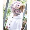 image:imageFunky Junque Toddler Girl Ponytail Beanie  Girls Winter Hat Messy Bun Pony Tail Beanies Ages 27 Warm Knit Cap Stretch Fit4 Tone Mix  a Yellow  Hot Pink  Turquoise  Pink