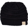 image:imageFunky Junque Toddler Girl Ponytail Beanie  Girls Winter Hat Messy Bun Pony Tail Beanies Ages 27 Warm Knit Cap Stretch FitBlack