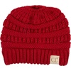 image:imageFunky Junque Toddler Girl Ponytail Beanie  Girls Winter Hat Messy Bun Pony Tail Beanies Ages 27 Warm Knit Cap Stretch FitRed