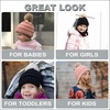 image:imageFunky Junque Toddler Pom Beanie  Kids Winter Hat for Ages 14 Baby Boy amp Girl Knit Beanies Warm Cozy Knit Snow Hats2 Pack  Black  Indi Pink Faux Fur Pom
