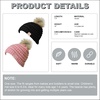image:imageFunky Junque Toddler Pom Beanie  Kids Winter Hat for Ages 14 Baby Boy amp Girl Knit Beanies Warm Cozy Knit Snow Hats2 Pack  Black  Indi Pink Faux Fur Pom