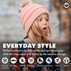 image:imageFunky Junque Toddler Pom Beanie  Kids Winter Hat for Ages 14 Baby Boy amp Girl Knit Beanies Warm Cozy Knit Snow Hats2 Pack  Black  Indi Pink Faux Fur Pom