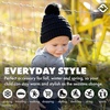 image:imageFunky Junque Toddler Pom Beanie  Kids Winter Hat for Ages 14 Baby Boy amp Girl Knit Beanies Warm Cozy Knit Snow Hats2 Pack  Black  Ivory