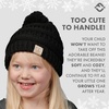 image:imageFunky Junque Toddler Pom Beanie  Kids Winter Hat for Ages 14 Baby Boy amp Girl Knit Beanies Warm Cozy Knit Snow Hats2 Pack  Black  Kaleidoscope