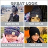 image:imageFunky Junque Toddler Pom Beanie  Kids Winter Hat for Ages 14 Baby Boy amp Girl Knit Beanies Warm Cozy Knit Snow Hats2 Pack  Black  Kaleidoscope