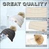 image:imageFunky Junque Toddler Pom Beanie  Kids Winter Hat for Ages 14 Baby Boy amp Girl Knit Beanies Warm Cozy Knit Snow Hats2 Pack  Grey  Ivory Faux Fur Pom