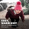 image:imageFunky Junque Toddler Pom Beanie  Kids Winter Hat for Ages 14 Baby Boy amp Girl Knit Beanies Warm Cozy Knit Snow Hats2 Pack  Ivory  Candy Pink