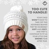image:imageFunky Junque Toddler Pom Beanie  Kids Winter Hat for Ages 14 Baby Boy amp Girl Knit Beanies Warm Cozy Knit Snow Hats2 Pack  Ivory  Grey