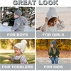 image:imageFunky Junque Toddler Pom Beanie  Kids Winter Hat for Ages 14 Baby Boy amp Girl Knit Beanies Warm Cozy Knit Snow Hats2 Pack  Ivory  Grey