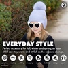 image:imageFunky Junque Toddler Pom Beanie  Kids Winter Hat for Ages 14 Baby Boy amp Girl Knit Beanies Warm Cozy Knit Snow Hats2 Pack  Ivory  Lavender  Ear Flap