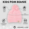 image:imageFunky Junque Toddler Pom Beanie  Kids Winter Hat for Ages 14 Baby Boy amp Girl Knit Beanies Warm Cozy Knit Snow Hats2 Pack  Ivory  Pale Pink