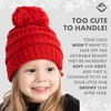 image:imageFunky Junque Toddler Pom Beanie  Kids Winter Hat for Ages 14 Baby Boy amp Girl Knit Beanies Warm Cozy Knit Snow Hats2 Pack  Navy  Red