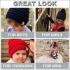 image:imageFunky Junque Toddler Pom Beanie  Kids Winter Hat for Ages 14 Baby Boy amp Girl Knit Beanies Warm Cozy Knit Snow Hats2 Pack  Navy  Red