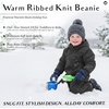 image:imageFunky Junque Toddler Pom Beanie  Kids Winter Hat for Ages 14 Baby Boy amp Girl Knit Beanies Warm Cozy Knit Snow Hats4 Tone Mix  Black  Melange Grey  Heather Grey  Beige