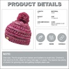 image:imageFunky Junque Toddler Pom Beanie  Kids Winter Hat for Ages 14 Baby Boy amp Girl Knit Beanies Warm Cozy Knit Snow Hats4 Tone Mix  Fuchsia  Burgundy  Ivory  Indi Pink