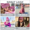 image:imageFunky Junque Toddler Pom Beanie  Kids Winter Hat for Ages 14 Baby Boy amp Girl Knit Beanies Warm Cozy Knit Snow Hats4 Tone Mix  Fuchsia  Burgundy  Ivory  Indi Pink