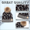 image:imageFunky Junque Toddler Pom Beanie  Kids Winter Hat for Ages 14 Baby Boy amp Girl Knit Beanies Warm Cozy Knit Snow HatsAllover Leopard  Grey