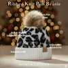 image:imageFunky Junque Toddler Pom Beanie  Kids Winter Hat for Ages 14 Baby Boy amp Girl Knit Beanies Warm Cozy Knit Snow HatsAllover Leopard  Ivory