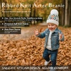 image:imageFunky Junque Toddler Pom Beanie  Kids Winter Hat for Ages 14 Baby Boy amp Girl Knit Beanies Warm Cozy Knit Snow HatsAztec  White