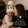 image:imageFunky Junque Toddler Pom Beanie  Kids Winter Hat for Ages 14 Baby Boy amp Girl Knit Beanies Warm Cozy Knit Snow HatsAztec  White