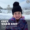 image:imageFunky Junque Toddler Pom Beanie  Kids Winter Hat for Ages 14 Baby Boy amp Girl Knit Beanies Warm Cozy Knit Snow HatsBlack  Ear Flap W Faux Fur Pom
