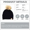 image:imageFunky Junque Toddler Pom Beanie  Kids Winter Hat for Ages 14 Baby Boy amp Girl Knit Beanies Warm Cozy Knit Snow HatsBlack  Faux Fur Pom