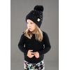 image:imageFunky Junque Toddler Pom Beanie  Kids Winter Hat for Ages 14 Baby Boy amp Girl Knit Beanies Warm Cozy Knit Snow HatsBlack  Sequin W Faux Fur Pom