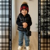 image:imageFunky Junque Toddler Pom Beanie  Kids Winter Hat for Ages 14 Baby Boy amp Girl Knit Beanies Warm Cozy Knit Snow HatsBuffalo Check  BlackRed
