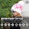 image:imageFunky Junque Toddler Pom Beanie  Kids Winter Hat for Ages 14 Baby Boy amp Girl Knit Beanies Warm Cozy Knit Snow HatsCandy Pink  Daisy W Faux Fur Pom