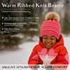 image:imageFunky Junque Toddler Pom Beanie  Kids Winter Hat for Ages 14 Baby Boy amp Girl Knit Beanies Warm Cozy Knit Snow HatsCandy Pink Faux Fur Pom