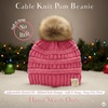 image:imageFunky Junque Toddler Pom Beanie  Kids Winter Hat for Ages 14 Baby Boy amp Girl Knit Beanies Warm Cozy Knit Snow HatsCandy Pink Faux Fur Pom