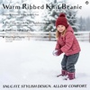 image:imageFunky Junque Toddler Pom Beanie  Kids Winter Hat for Ages 14 Baby Boy amp Girl Knit Beanies Warm Cozy Knit Snow HatsDark Rose