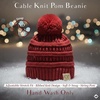 image:imageFunky Junque Toddler Pom Beanie  Kids Winter Hat for Ages 14 Baby Boy amp Girl Knit Beanies Warm Cozy Knit Snow HatsDark Rose