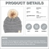 image:imageFunky Junque Toddler Pom Beanie  Kids Winter Hat for Ages 14 Baby Boy amp Girl Knit Beanies Warm Cozy Knit Snow HatsGrey  Faux Fur Pom