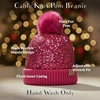 image:imageFunky Junque Toddler Pom Beanie  Kids Winter Hat for Ages 14 Baby Boy amp Girl Knit Beanies Warm Cozy Knit Snow HatsHot Pink  Sequin W Faux Fur Pom